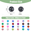 DICOSMETIC 480Pcs 24 Colors Drawbench Glass Round Beads GLAD-DC0001-01-2