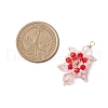 Seed Beads Beaded Charms PALLOY-MZ00351-04-2