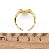 Brass Micro Pave Clear Cubic Zirconia Cuff Rings for Women RJEW-C126-04G-5