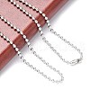 Tarnish Resistant Classic Plain 304 Stainless Steel Mens Womens Ball Chain Necklaces STAS-M174-007-3