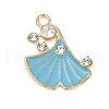 Alloy Enamel Pendants with Rhinestone FIND-Z070-07G-04-1