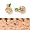 Brass Micro Pave Cubic Zirconia Charms KK-A259-24G-01-3