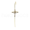 Brass Crystal Rhinestone Ear Wrap Crawler Hook Earrings for Women EJEW-C097-02G-04-1