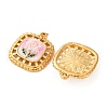 304 Stainless Steel Enamel Pendants STAS-U061-47G-02-2