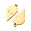 304 Stainless Steel Split Pendants STAS-H235-03D-G-3