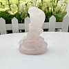 Natural Rose Quartz Carved Healing Snake Figurines PW-WG18724-04-1