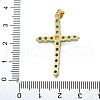 Brass Micro Pave Cubic Zirconia Pendants KK-M319-26G-04-3