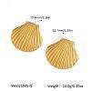 Fashionable Stainless Steel Shell Shape Stud Earrings IU5678-1-2