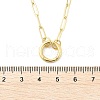 Brass Ring Link Paperclip Chain Necklaces X-NJEW-A042-05G-3