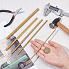 BENECREAT 5Pcs 5 Style Brass Craft Sticks KK-BC0007-93-4