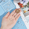 Beebeecraft 20Pcs 2 Size 304 Stainless Steel Ring Stud Earrings Findings STAS-BBC0004-71-3