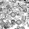 100Pcs 10 Style Tibetan Style Alloy Pendants PALLOY-CJ0002-12-3