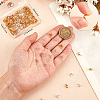 Beebeecraft 200Pcs 2 Colors Brass Bead Tips Knot Covers KK-BBC0015-91-3