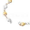 304 Stainless Steel Heart Link Chain Bracelet Makings for Women AJEW-JB01340-03-2