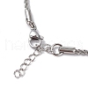 Non-Tarnish 304 Stainless Steel Bone Rope Chain Bracelet for Women BJEW-I311-01B-P-2