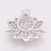 Brass Micro Pave Cubic Zirconia Charms X-KK-T025-07P-1