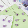 FIBLOOM 20Pcs Natural Amethyst Pendants G-FI0001-33-4