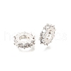 Brass Micro Pave Clear Cubic Zirconia Beads KK-K300-02D-S-1