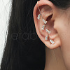 Brass Rhinestone Cuff Earrings WGB6093-14-1