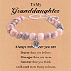 Natural Pink Zebra Jasper Round Beaded Stretch Bead Bracelets WGC8311-14-1