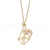 304 Stainless Steel Empty Macrame Pouch Star Moon Pendant Cable Chain Necklaces NJEW-JN05282-01-2