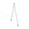 Brass Micro Pave Clear Cubic Zirconia Big Pendants KK-G510-07P-1