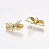 Brass Stud Earring Findings KK-S350-004G-2