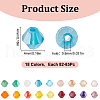 GOMAKERER 18 Strands 18 Colors Transparent Electroplate Glass Beads Strands EGLA-GO0001-05-2