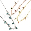 Brass Rolo & Flat Sequin Chains Necklaces for Women NJEW-D302-55-5