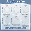 Olycraft Alloy Open Back Bezel Pendants PALLOY-OC0001-65-2