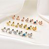 316L Stainless Steel Cubic Zirconia Cartilage Earrings for Women WGF6ABA-05-3