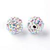 Polymer Clay Rhinestone Beads RB-Q184-24-2