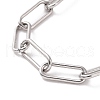 304 Stainless Steel Paperclip Chain Bracelet for Men Women BJEW-E031-03P-03-2