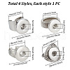 DELORIGIN 4Pcs 4 Styles Alloy Snap Rings for Women Men RJEW-DR0001-03B-2