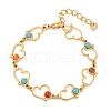 Bohemia Style 304 Stainless Steel Link Chain Bracelets for Women BJEW-M082-01G-04-2