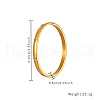 Golden Stainless Steel Micro Pave Cubic Zirconia Bangle for Women UD7429-3-2