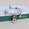 Cute Cartoon Alloy Enamel Multi-strand Charm Bracelets WG000A8-06-1