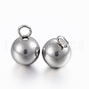 304 Stainless Steel Sphere Charms X-STAS-H394-11P-2