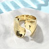 Brass Adjustable Open Cuff Rings for Women RJEW-A065-01G-2
