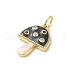 Rack Plating Brass Cubic Zirconia Pendants KK-Z056-31G-2