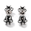 Crown 316 Surgical Stainless Steel Stud Earrings EJEW-Z050-40AS-1