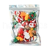48Pcs 12 Styles Christmas Theme Opaque Resin Pendants RESI-FS0001-73-6