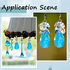 SOFPLATE 40Pcs Faceted Teardrop Glass Pendants GLAA-SP0001-11D-6