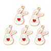 Alloy Enamel Pendants ENAM-N054-39A-RS-1