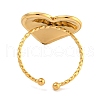 304 Stainless Steel Open Cuff Rings for Women RJEW-L125-05G-03-3