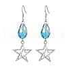 Alloy Star Dangle Earrings EJEW-JE05873-1