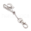 Moon & Star Alloy Swivel Lobster Claw Clasps & Brass Cable Chains AJEW-JB01337-6