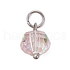 304 Stainless Steel Open Jump Rings ande Glass Beads Pendants PALLOY-JF03599-02-3