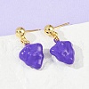Fruit Theme Brass Enamel Dangle Stud Earrings EJEW-Z115-06G-2