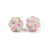 Acrylic Handmade Luminous Polymer Clay Rhinestone Beads CLAY-H003-06-4